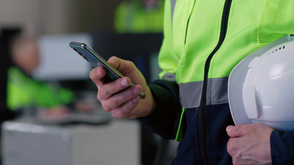 project manager on phone
